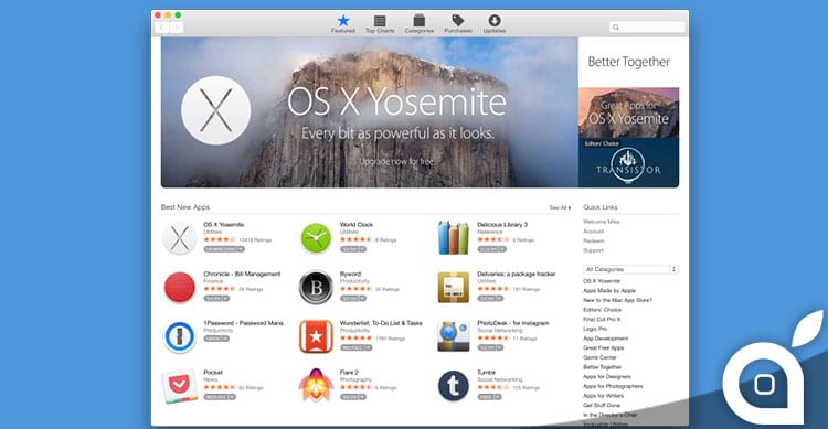 mac app store yosemite