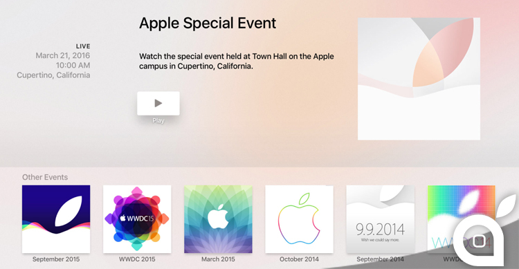 Aggiunta l’applicazione Apple Events sull’App Store della nuova ...