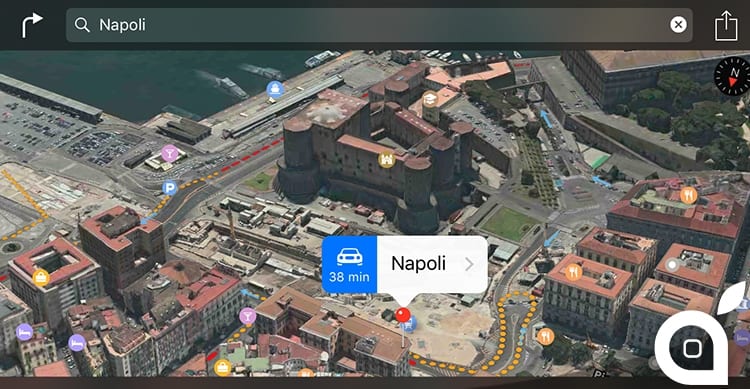 napoli apple maps flyover 3d