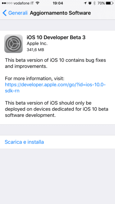 iOS 10 B3