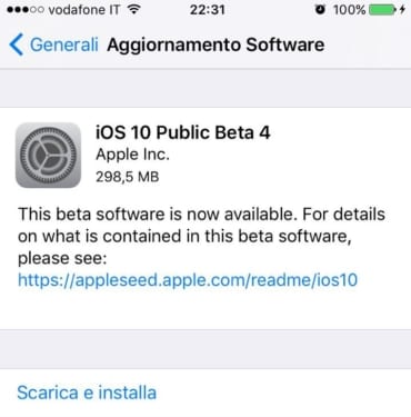 iOS 10 beta 4 tester