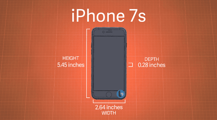 iPhone 7s dimensioni