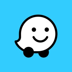 Icona dell'applicazione Waze GPS e traffico live disponibile su App Store