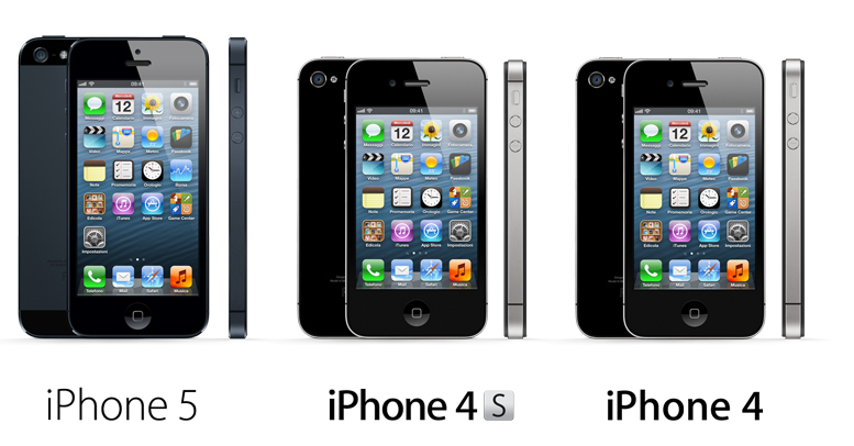 IPhone 5, iPhone 4S, iPhone 4: ecco le differenze tecniche 