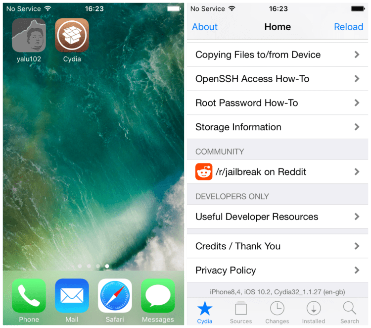 il jailbreak di iOS 10.2 su Iphone