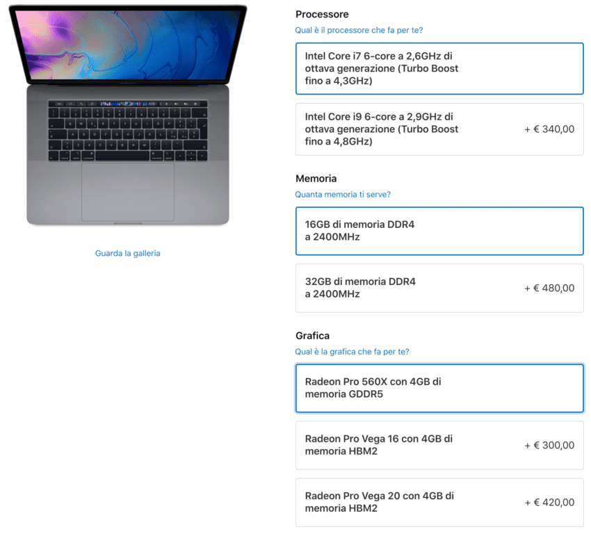 macbook pro grafica radeon pro vega