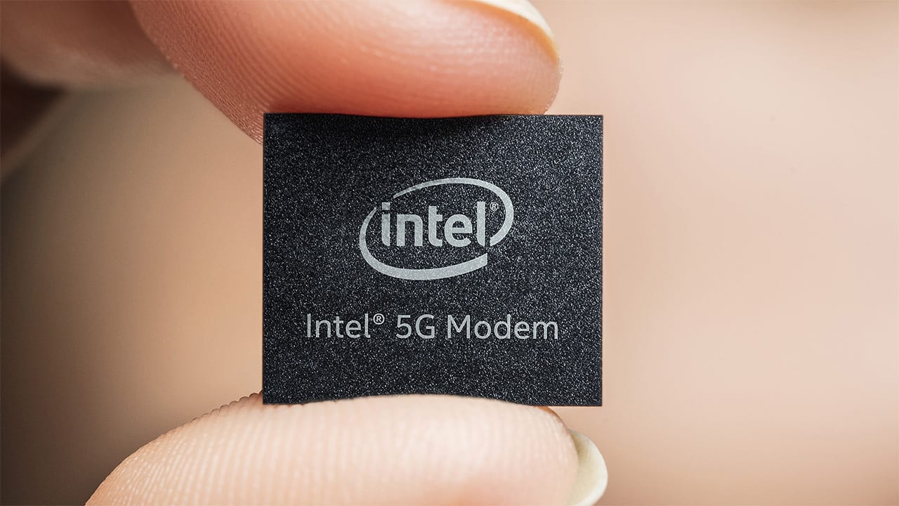 Un'immagine di un chip modem di Intel