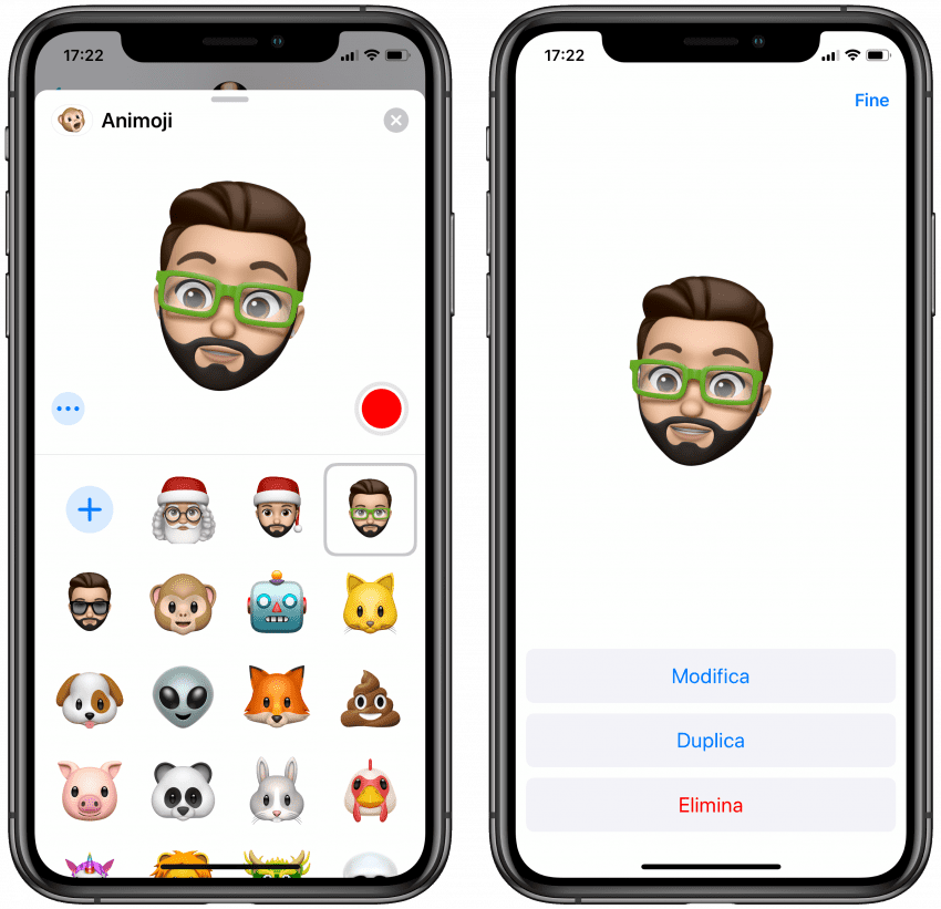 Duplicazione Memoji