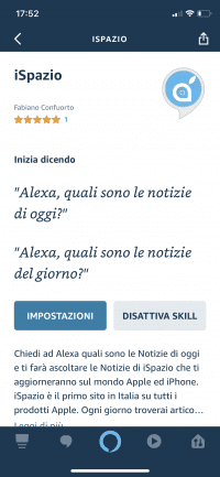 alexa skill ispazio