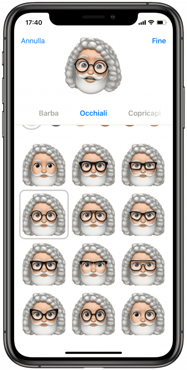 Occhiali Memoji