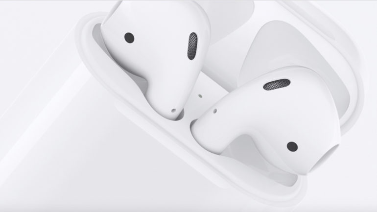 Immagine stampa degli AirPods di Apple