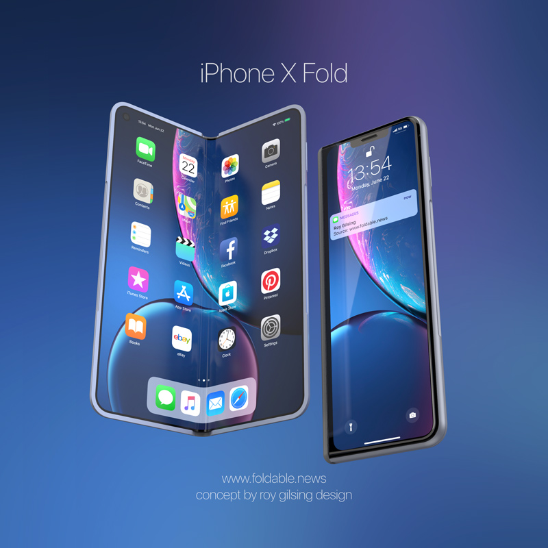 iPhone X Fold vista frontale