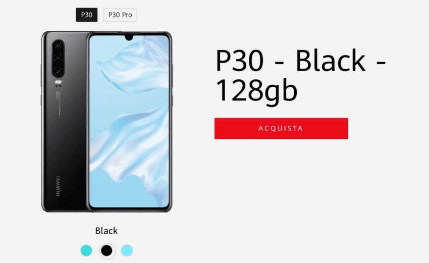 Huawei P30 acquisto