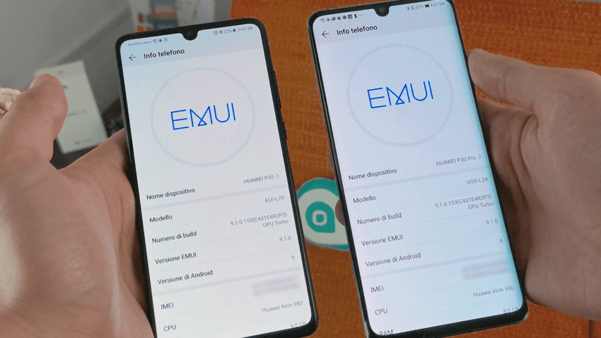 Huawei P30 confronto specifiche P30 PRO