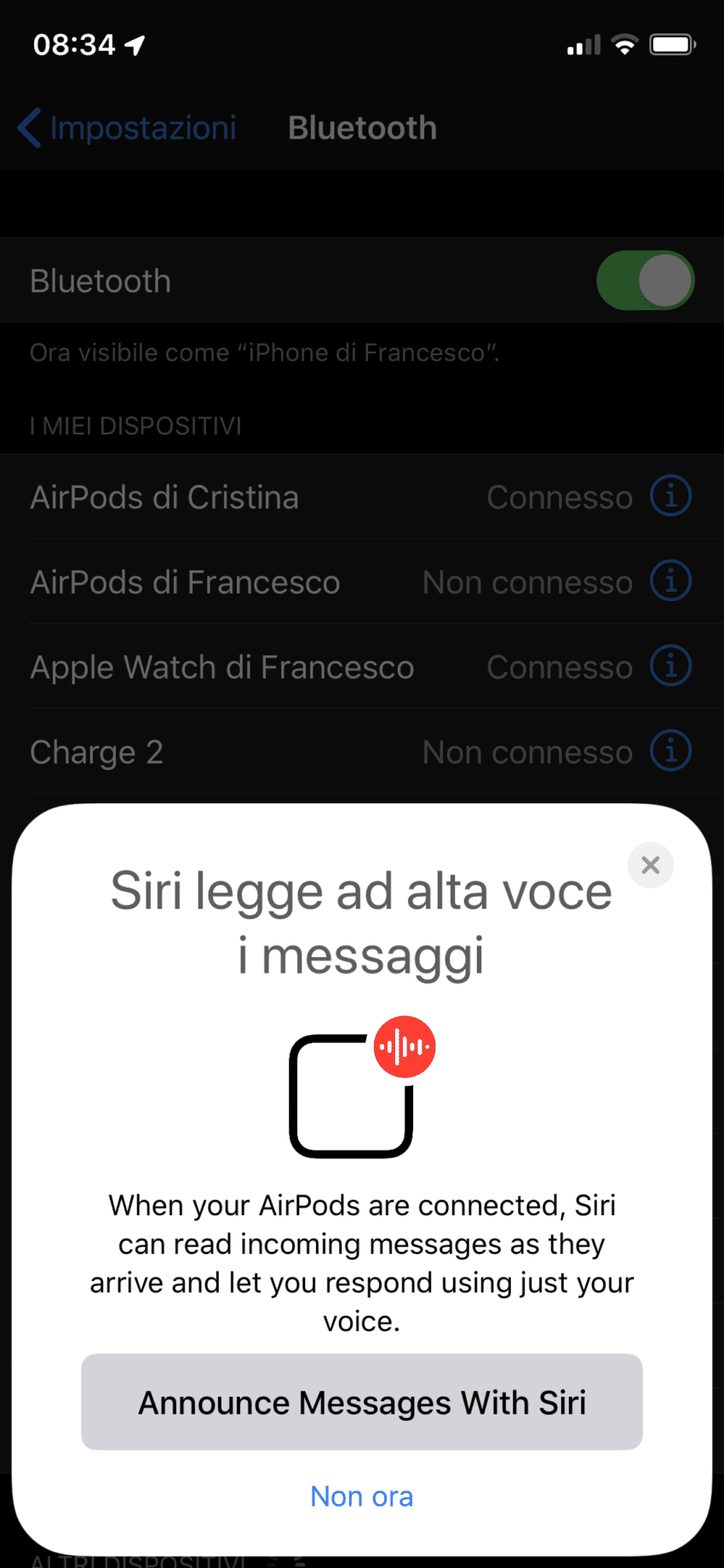 messaggi siri