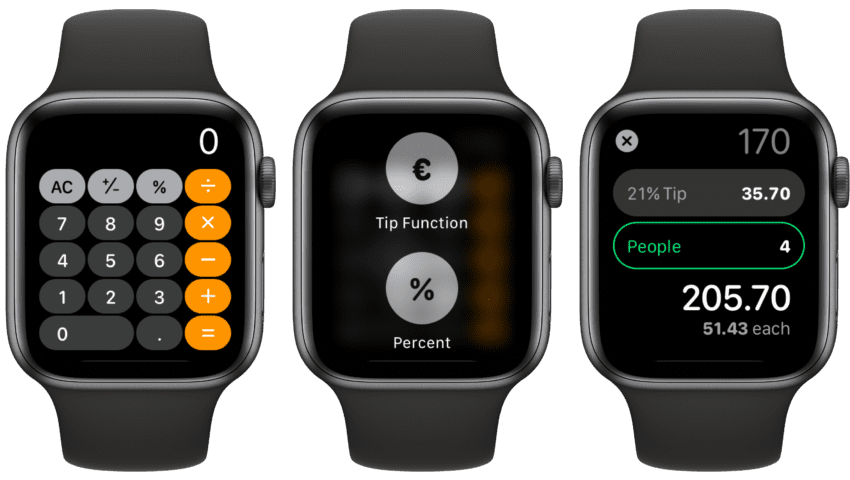 watchos 6 calcolatrice