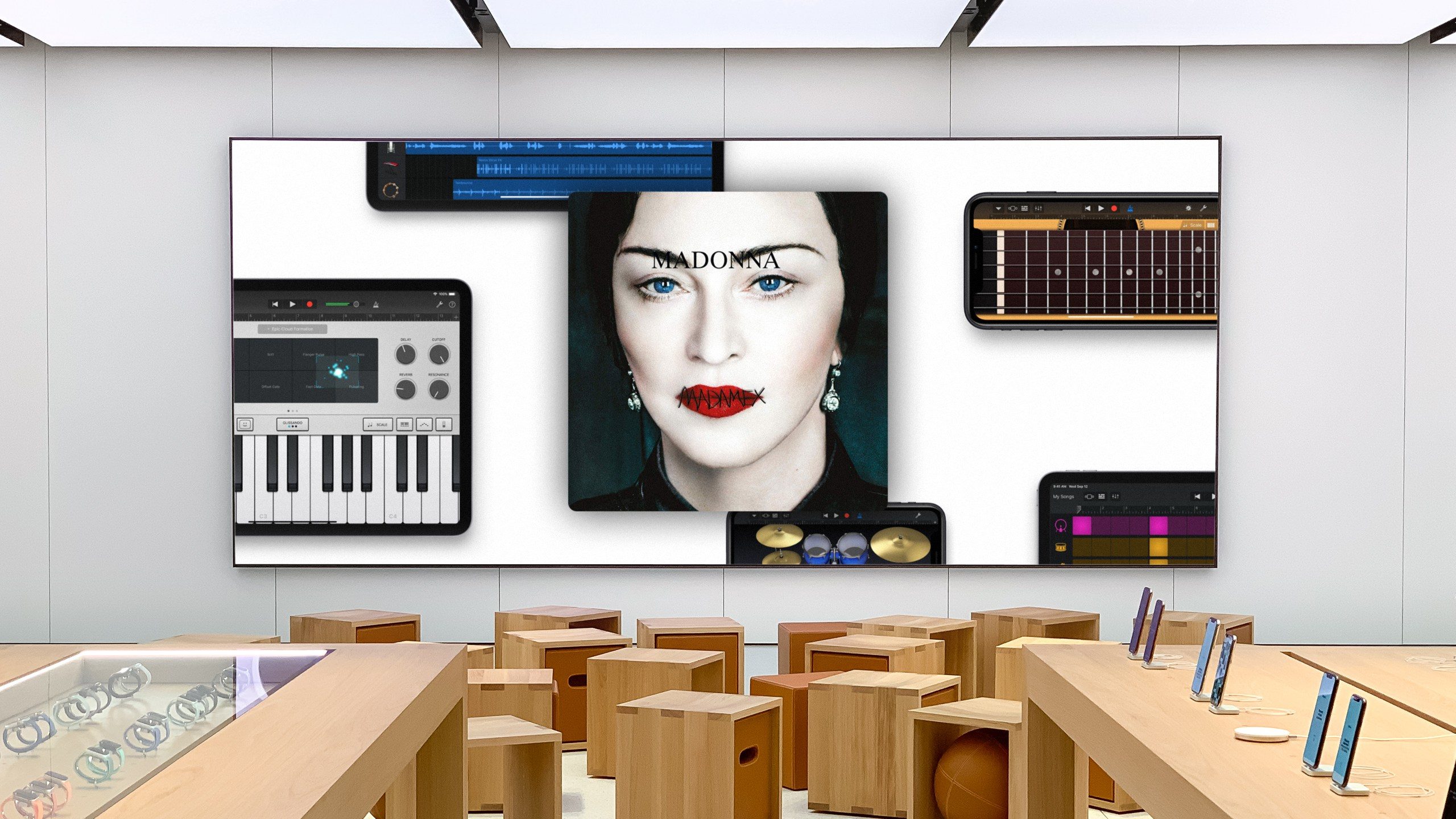 madonna apple store today at apple