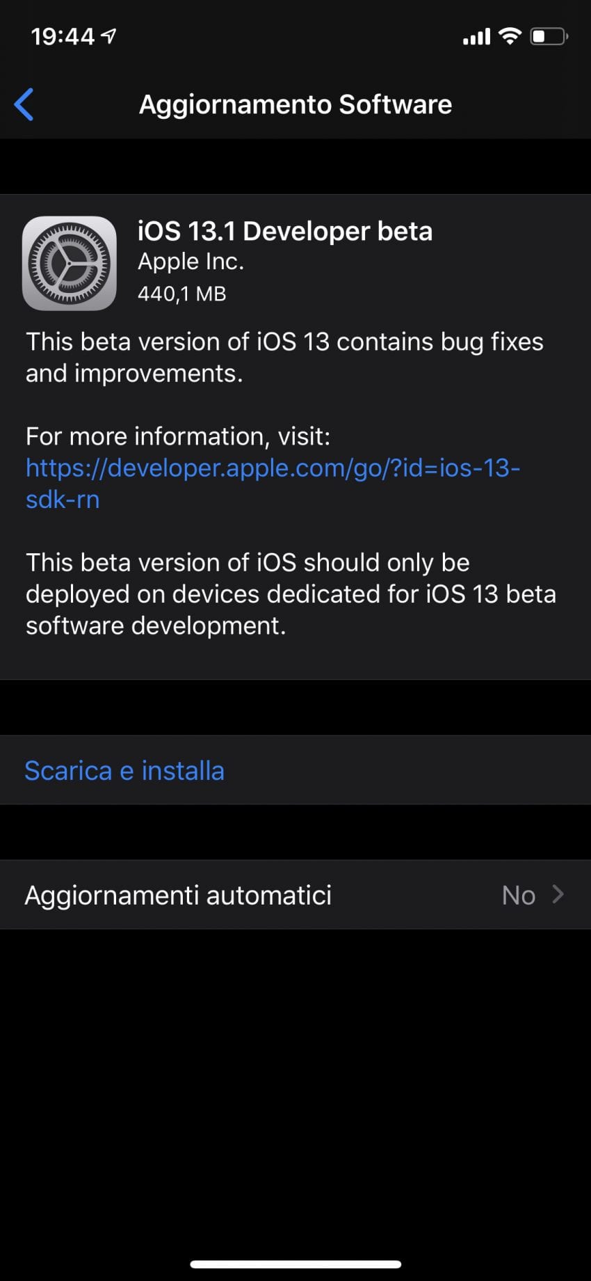 iOS 13.1 beta