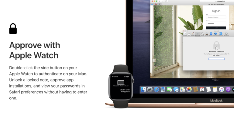Autorizza con Apple Watch