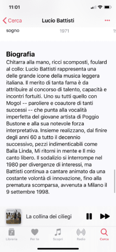 Lucio Battisti Apple Music