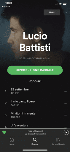 Lucio Battisti Spotify