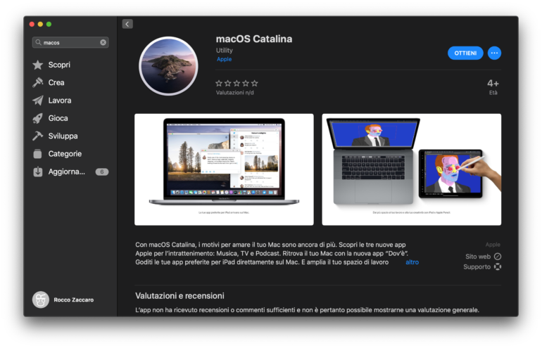 Apple rilascia MacOS Catalina