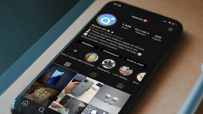 dark mode instagram