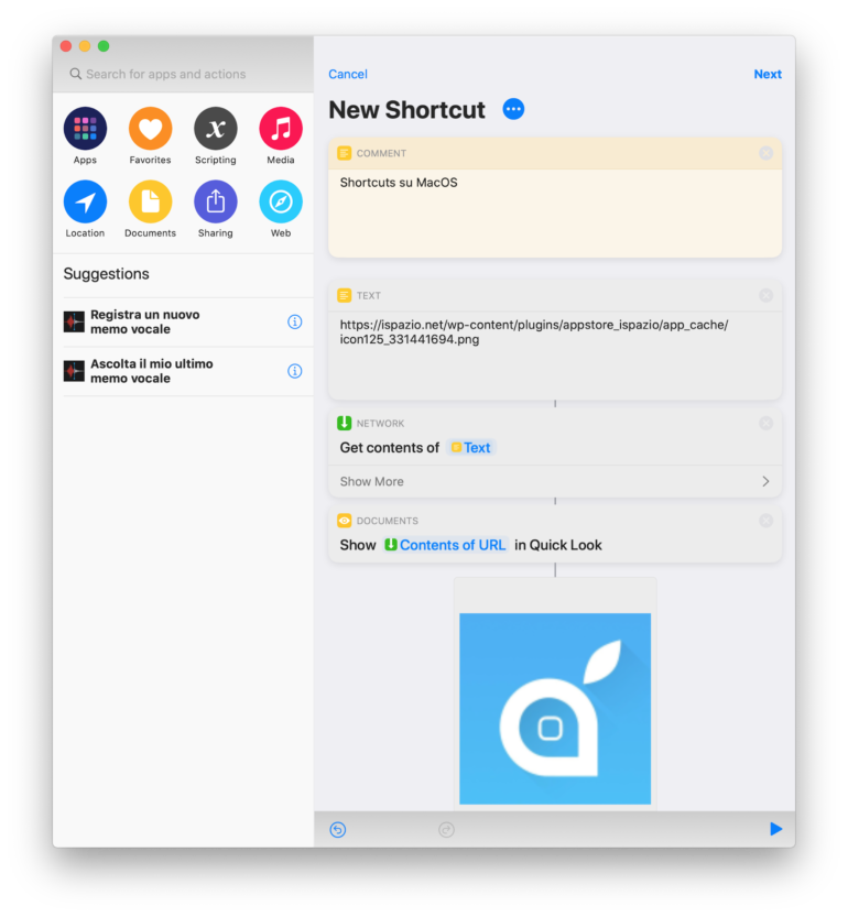 shortcuts su macos