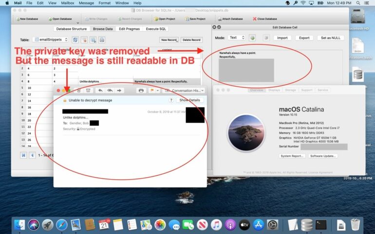 bug mail macOS