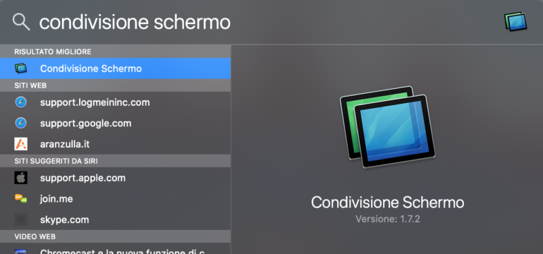 condivisione schermo