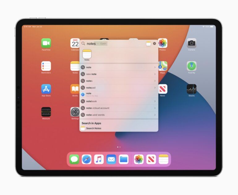 ricerca iPadOS 14