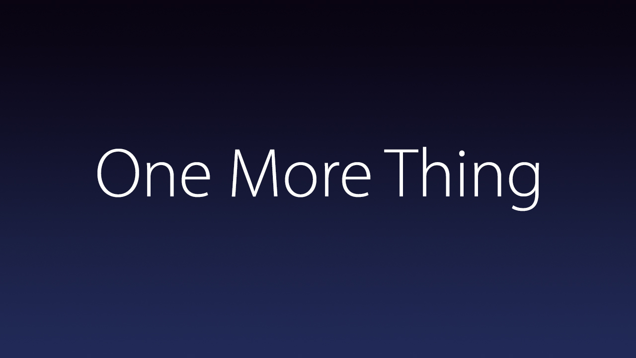 One more stand. One more thing. One more thing Стив Джобс. One more thing Apple. One more логотип.
