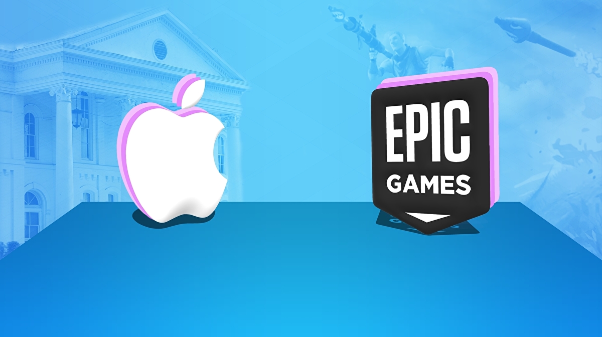 I loghi di Apple ed Epic Games