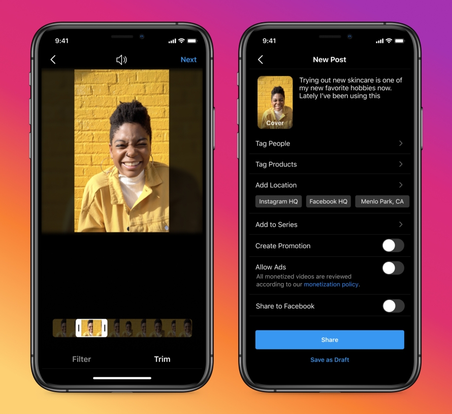 IGTV e Feed Video