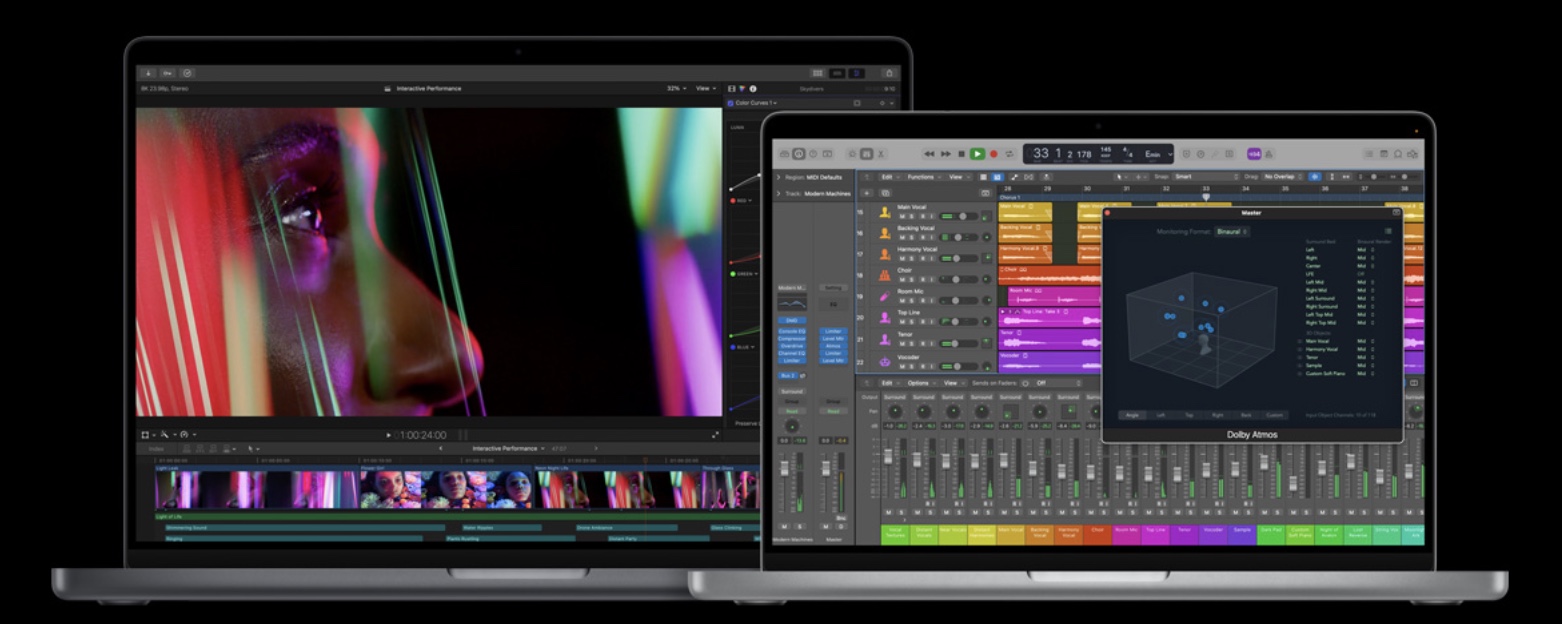 Final Cut Pro e Logic Pro su MacBook Pro