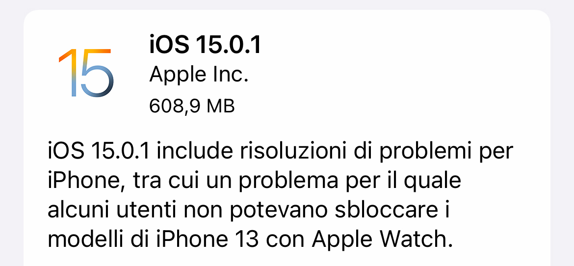 ios 15.0.1