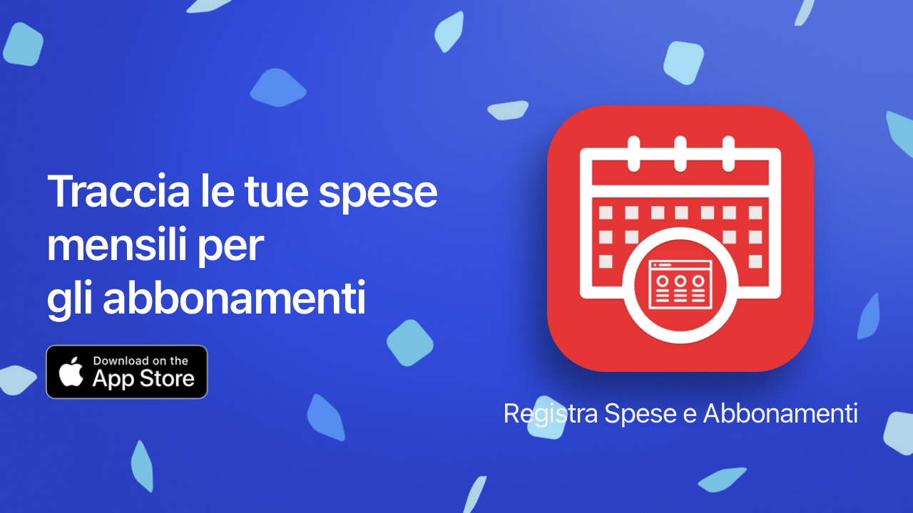 registra spese e abbonamenti app store