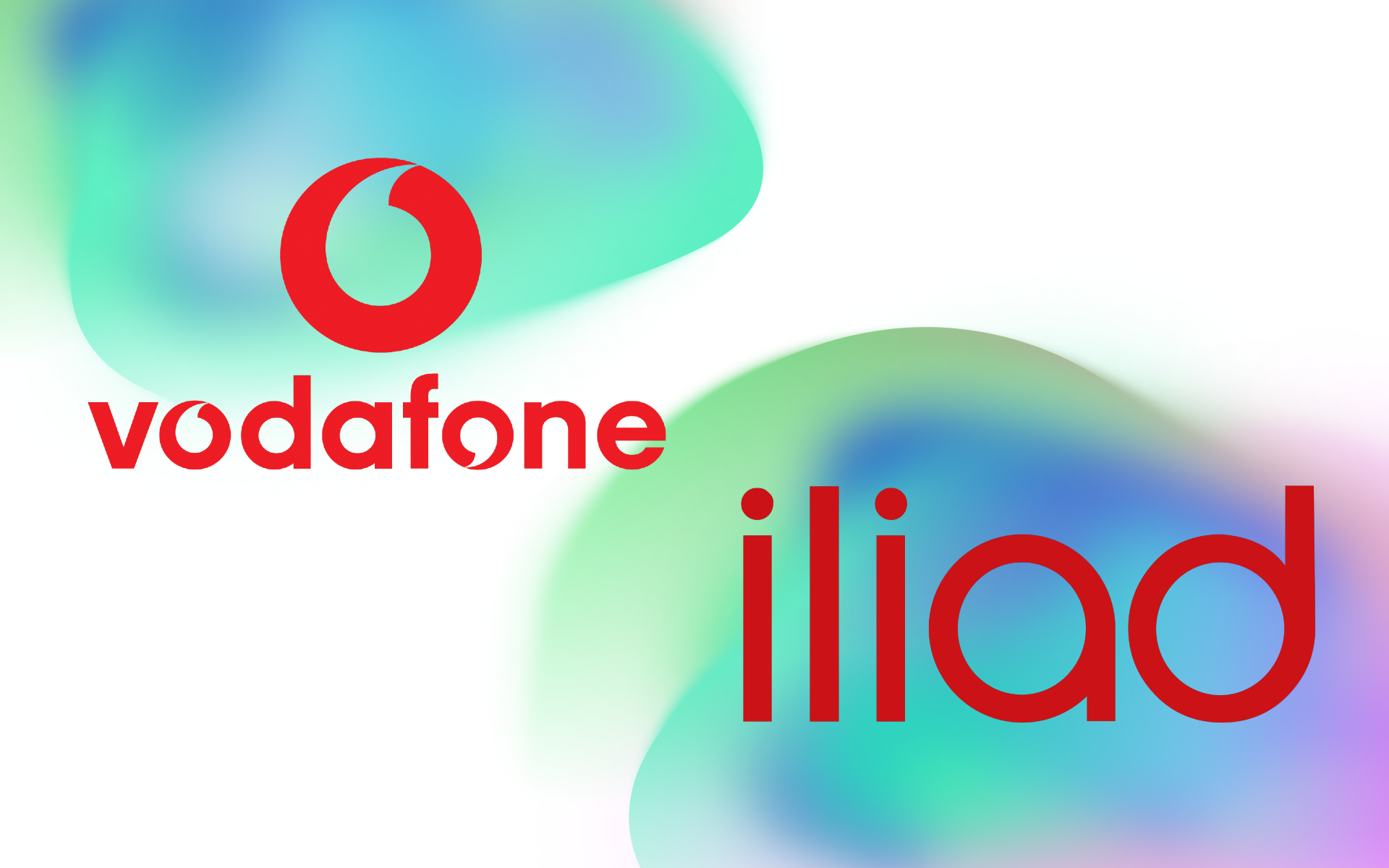 I loghi di Vodafone e Iliad