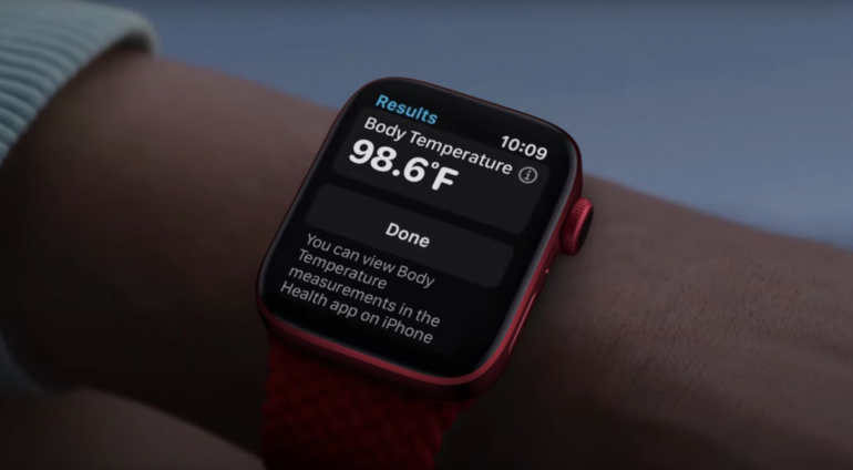 Apple Watch Series 8 temperatura corporea