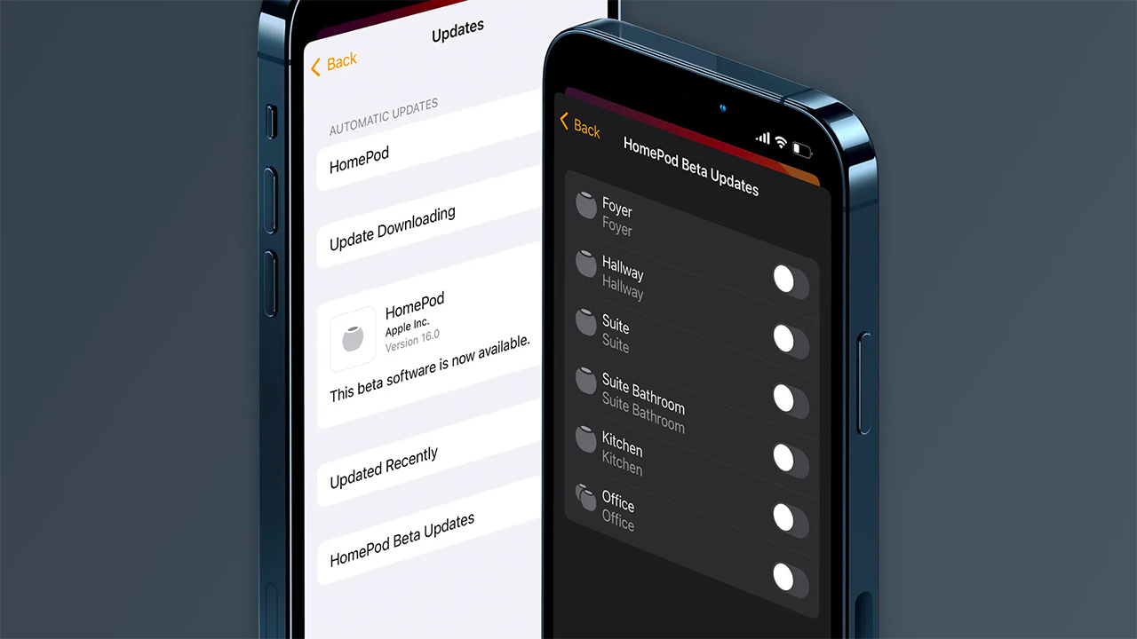 Spunta un nuovo menu per gestire le beta di HomePod