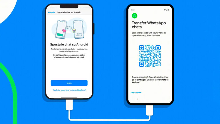 trasferire chat whatsapp da android ad iphone
