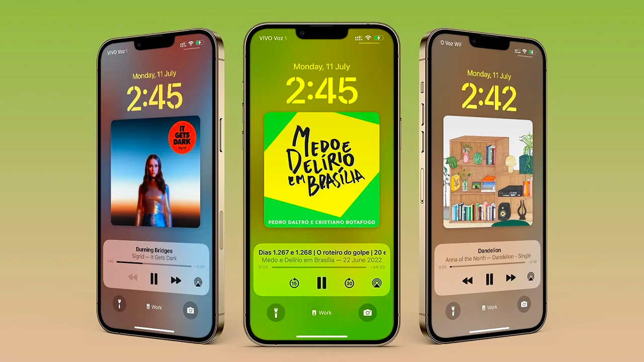 iOS 16 beta: disponibili le anteprime di album e podcast nella schermata di blocco