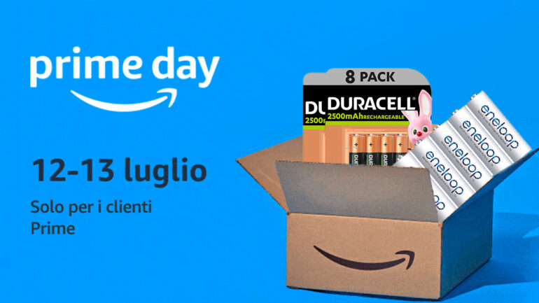 prime day eneloop duracell batterie ricaricabili