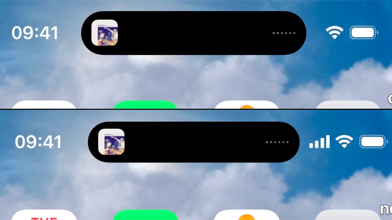 iOS 16.2: L’Isola Dinamica non nasconde più il segnale di rete su iPhone 14 Pro durante la riproduzione di musica