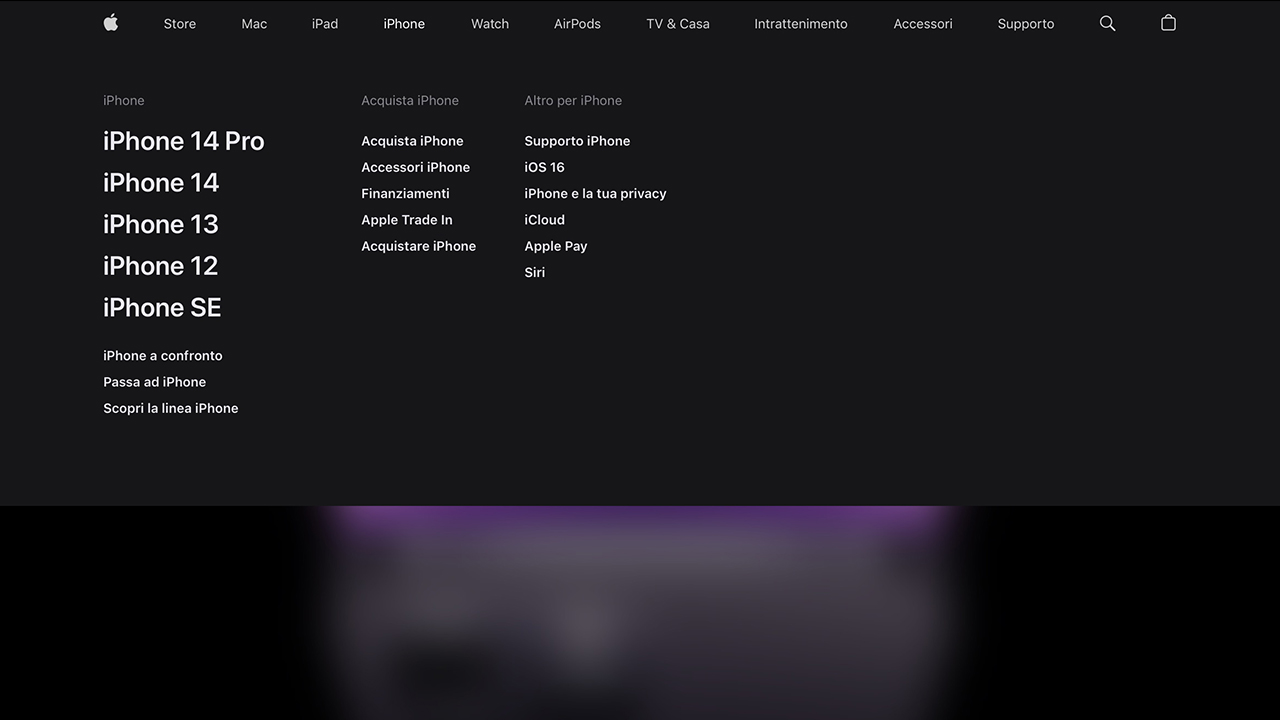 Apple rinnova il sito ufficiale introducendo un nuovo stile nel menu superiore
