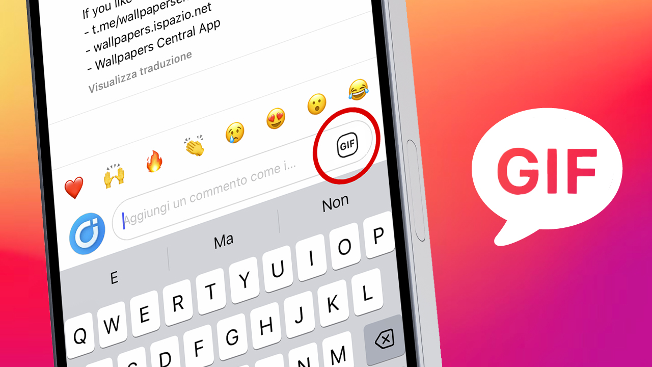 instagram gif commenti