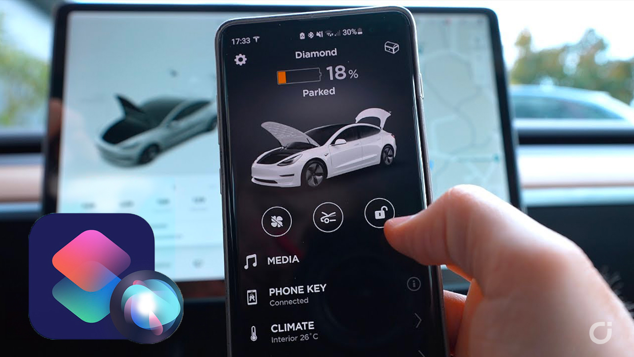 tesla app comandi rapidi siri