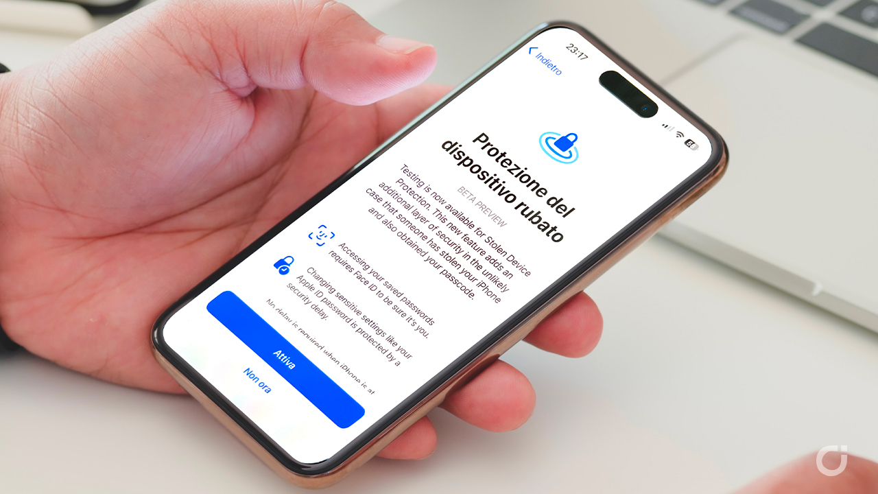 Protezione dispositivo rubato ios 17.3
