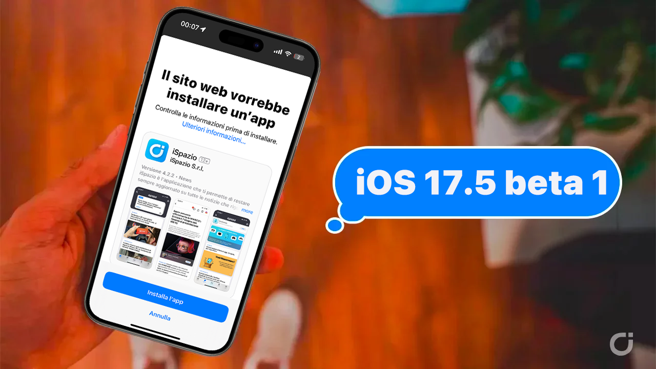 iOS 17.5 beta 1 installazione web