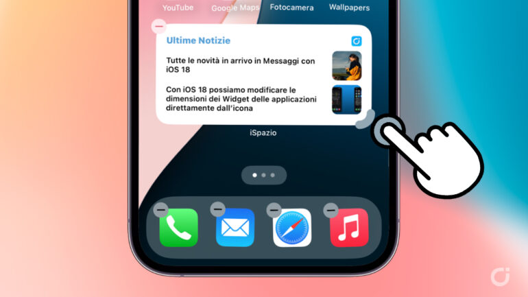 ios 18 ridimensionare widget